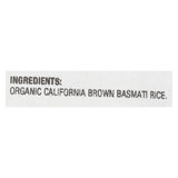 Lundberg Family Farms Organic Rice - Brown Basmati - Case of 25 lbs