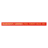 Season Brand Sardines In Tomato Sauce  - Salt Added - Case Of 12 - 4.375 Oz.