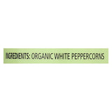 Frontier Herb Peppercorns - Organic - Whole - White - Grinder Bottle - 2.08 Oz - Case Of 6