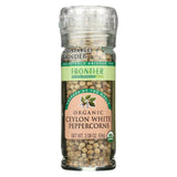 Frontier Herb Peppercorns - Organic - Whole - White - Grinder Bottle - 2.08 Oz - Case Of 6