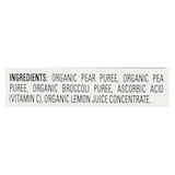 Happy Baby Organic Baby Food - Stage 2 - Broccoli Peas And Pears - Case Of 16 - 4 Oz