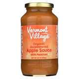 Vermont Village Organic Applesauce - Peach - Case Of 6 - 24 Oz.