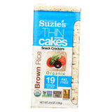 Suzie's Whole Grain Thin Cakes - Brown Rice - Case Of 12 - 4.9 Oz.