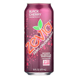 Zevia Soda - Zero Calorie - Black Cherry - Tall Girls Can - 16 Oz - Case Of 12
