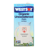 Westsoy Organic Plain - Unsweetened - Case Of 12 - 32 Fl Oz.