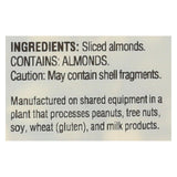 Woodstock Almonds - Thick Sliced - Raw - Case Of 8 - 7.5 Oz.