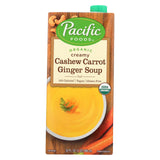 Pacific Natural Foods Carrot Ginger Soup - Organic Cashew - Case Of 12 - 32 Fl Oz.