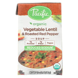 Pacific Natural Foods Soup - Vegetable Lentil And Roasted Red Pepper - Case Of 12 - 17 Oz.