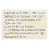 Theo Chocolate Organic Chocolate Bar - Classic - Dark Chocolate - 70 Percent Cacao - Ginger - 3 Oz Bars - Case Of 12
