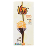 Theo Chocolate Organic Chocolate Bar - Classic - Dark Chocolate - 70 Percent Cacao - Ginger - 3 Oz Bars - Case Of 12