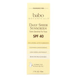 Babo Botanicals - Sunscreen - Daily Sheer - Spf 40 - 1.7 Oz