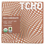 Tcho Chocolate Milk Chocolate Bar - Cacao - Case Of 12 - 2.5 Oz.