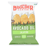 Boulder Canyon - Kettle Chips - Avocado Oil Jalapeno - Case Of 12 - 5.25 Oz.