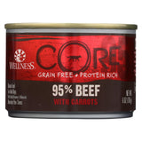 Wellness Pet Products Dog Food - Core Beef With Carrots Recipe - Case Of 24 - 6 Oz.