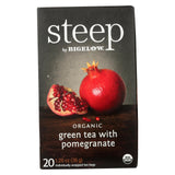 Steep By Bigelow Organic Green Tea - Pomegranate - Case Of 6 - 20 Bags