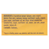 Nothin But Bar - Ginger Lemon Cashew - Case Of 12 - 1.4 Oz.