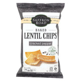 Saffron Road Lentil Chips - Cracked Pepper - Case Of 12 - 4 Oz.