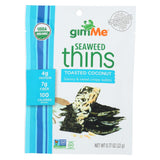 Gimme Seaweed Snacks Organic Seaweed Thins - Toasted Coconut - Case Of 12 - .77 Oz