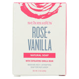Schmidt's Deodorant Bar Soap - Rose & Vanilla - Case Of 6 - 5 Oz