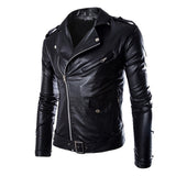 Men British Warm Leather Jacket 2019 Hot Autume Winter Vintage Coats Long Sleeve Zipper streetwears Motorcycle Leather Outwears